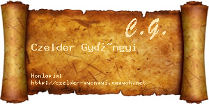 Czelder Gyöngyi névjegykártya